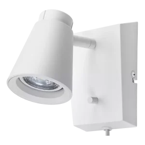 Zoom Square vegglampe hvit m/dimmer