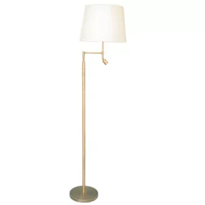 Orlando gulvlampe antikk messing m/skjerm